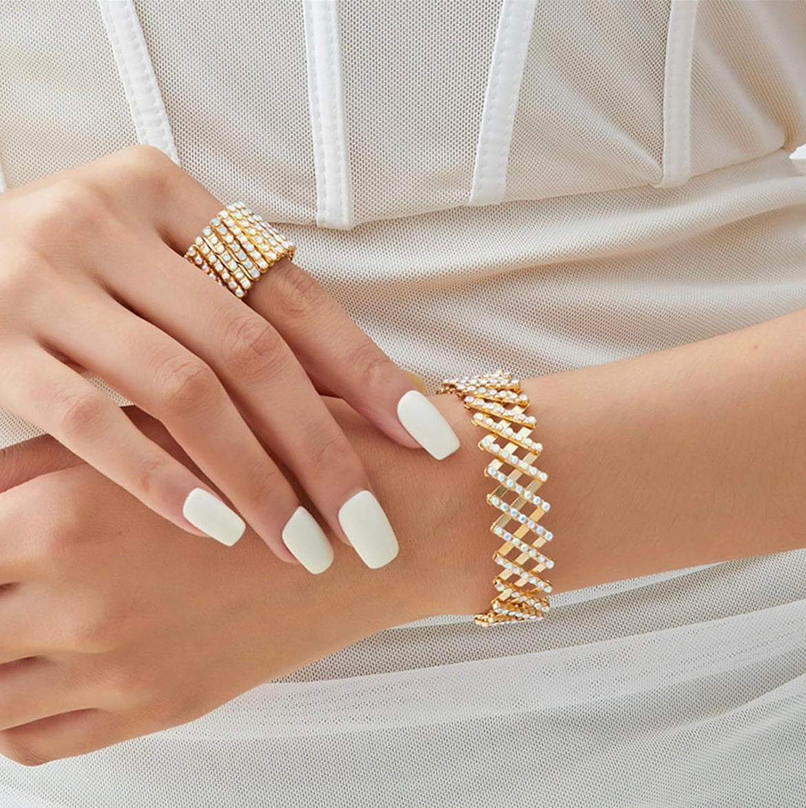 Diana — Anillo y Pulsera en Oro