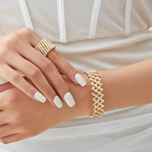 Diana — Anillo y Pulsera en Oro