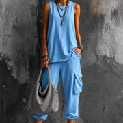 Celeste+Bolso gris